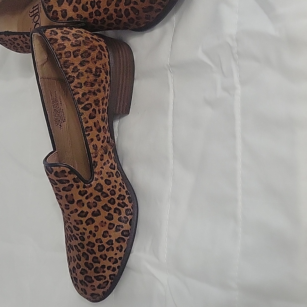 Suede Leopard Print Loafers - image 8